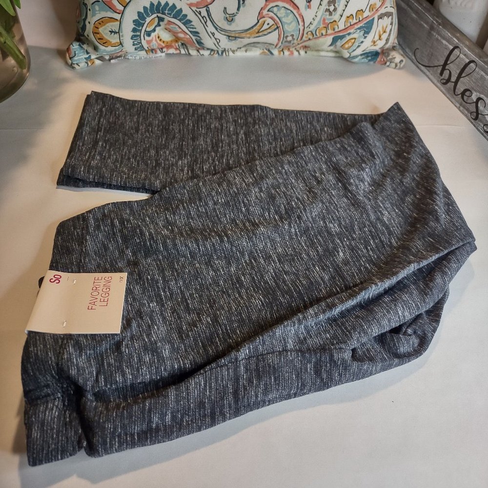 Girls SO® Leggings NWT Black Texture Size 7